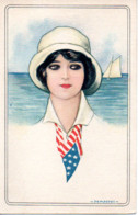 NANNI FEMME AU FOULARD DRAPEAU  AMERICAIN - Nanni