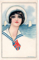 NANNI FEMME AU FOULARD DRAPEAU  ANGLAIS - Nanni