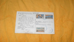 CARTE IMPRIME DE 1954. SUR LES TRACES DE MARCO POLO. COTE SUD DE L'ARABIE ILES MALE ET FEMELLE..CACHETS + TIMBRES X3 - Covers & Documents