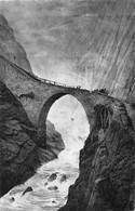 Le Pont Du Diable Sur La Reuss Villeneuve 1826 Les Figures Par F. Adam - Other & Unclassified