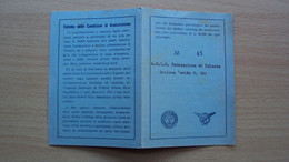 TESSERA ASSOCIAZIONE NAZIONALE COMBATTENTI E REDUCI  ANCR TRIESTE 1956 ASSICURAZIONE SOCIO - Unclassified