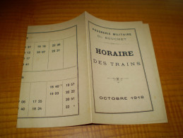 Poudrerie Militaire Du Bouchet à Vert Le Petit : Horaires Des Trains , Octobre 1918 . Essonne - Europa