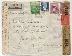 Turkey Turkiye Türkei Turquie 2 X Censored Cover 1943 To USA Via Egypt / Cairo With US + Egyptian Censors - Covers & Documents