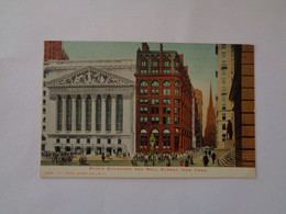 New York. - Stock Exchange And Wall Street. - Wall Street