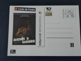 Tchéquie Czech 2014 Sberatel P202 Entier Postal Card Louis De Funès Gendarme Thème Police Acteur Français Film Movie - Storia Postale