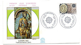 1982--FDC  -- EUROPA  --Traité De Verdun  (  1  Valeur ) - Cachet  PARIS  - 75 - 1980-1989