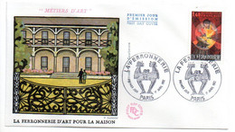 1982 --FDC--- La Ferronnerie D'Art Pour La Maison -- Cachet  PARIS - 75 - 1980-1989