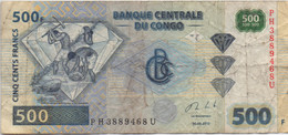 Congo : 500 Francs 2013 (très Mauvais état) - República Del Congo (Congo Brazzaville)