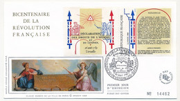 4 Enveloppes FDC - Déclaration Des Droits De L'Homme Et Du Citoyen - VERSAILLES - 26 Aout 1989 - 1980-1989
