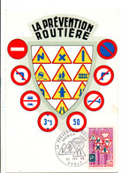 CARTE MAXIMUM 1968 LA PREVENTION ROUTIERE - Andere & Zonder Classificatie