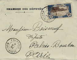 1923 - Enveloppe De La Chambre Des Députés Affr. 25 C  De François / Martinique  Pour Le Palais-Bourbon - Lettres & Documents
