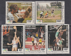 Comores P.A.  N° 201 / 05 O Jeux Olympiques D'été à Los Angeles, La Série Des 5 Valeurs Oblitérations Légères TB - Comoros