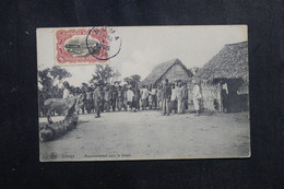 CONGO BELGE - Affranchissement De Boma Sur Carte Postale ( Rassemblement Pour Le Travail ) En 1918 - L 72760 - Covers & Documents