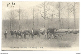 CPA 21 VOULAINES UN ATTELAGE DE BOIS BOEUFS EN FORET TRES RARE BELLE CARTE !! - Other & Unclassified