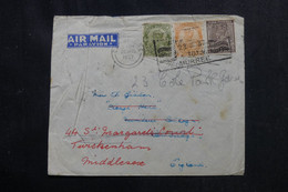 INDE - Enveloppe Pour Le Royaume Uni En 1937 Par Avion, Affranchissement Tricolore - L 72794 - 1936-47 Koning George VI