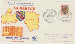FDC FRANCE N° Yvert 1045 (MARCHE) Obl Sp 1er Jour (Devant De FDC) - 1950-1959