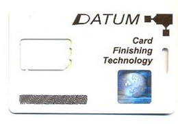 Carte Demonstration  Datum, Card Finishing Technology # Demo-378 - Ausstellungskarten