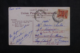 PALESTINE - Affranchissement De Jérusalem Sur Carte Postale Pour La France En 1926 - L 72873 - Palestina