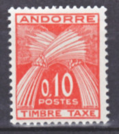 Andorre Taxe 43 1/4 De Cote En Nouveaux Francs Taxes Gerbe Neuf ** TB MNH Sin Charmela Cote 12 - Nuovi