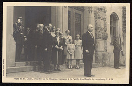 •• LUXEMBOURG ••  Visite M LEBRUN Président République Française 1939 Famille Grand-Ducale Grand Duc - Famiglia Reale