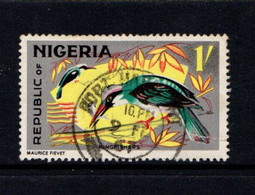 NIGERIA    1965    1/-  Blue  Brested  Kingfishers    USED - Nigeria (1961-...)