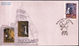 GEOLOGY- GOLD MINING- KOLAR GOLD FIELDS-FDC-INDIA-1980-FC2-107 - Autres & Non Classés