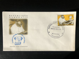 Gabon Gabun 2000 Mi. 1650 FDC Fondation Rapon-Walker Stiftung Foundation Science Culture RARE! - Gabon