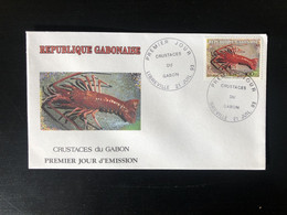 Gabon Gabun 1993 Mi. 1155 FDC Crustacés Crustaceans Krebstiere Langouste Lobster Languste RARE! - Gabun (1960-...)