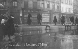 92-ASNIERES- CARTE-PHOTO- INONDATIONS GRANDE RUE - Asnieres Sur Seine