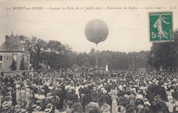 Delcampe - CPA (montgolfiere) MORET SUR LOING  Enlevement Du Ballon (lachez Tout) Parfait Etat - Fesselballons