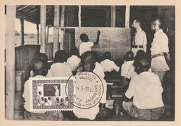 Carte Maximum -  Congo Belge 25e Verjaring (école) - 1934-1951