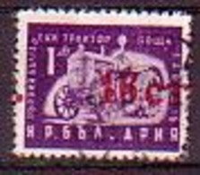 BULGARIA - 1957 - Tractor - Mi 1021 - 16 St Avec Surcharge Le Point Rouge S'est Déplacé à L'autre Extrémité - Varietà & Curiosità