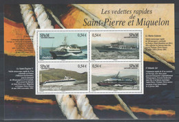 SPM - Saint-Pierre-et-Miquelon - Bloc - BF - YT 11 ** MNH - 2006 - Bateaux - Vedettes Rapides - Blocks & Kleinbögen