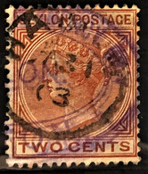 CEYLON 1872 - Canceled - Sc# 63 - 2c - Ceylon (...-1947)