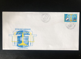 Gabon Gabun 1998 Mi. 1424 FDC Déclaration Des Droits De L'Homme Human Rights Menschenrechte Justice RARE! - Gabon