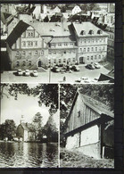 Ansichtskarte Von Pulsnitz Mit Rathaus Und HOG "Ratskeller", Schloßteich Und Kult. Denkmal Um 1982 - Pulsnitz
