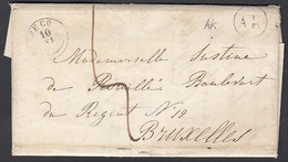 Belgique 1840 - Précurseur De Peco à Destination Bruxelles. Bte. AK........... (DD) DC-9355 - Otros & Sin Clasificación