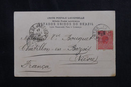 BRÉSIL - Affranchissement De Santos Sur Carte Postale En 1901 Pour La France - L 72915 - Cartas
