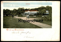 ALTE POSTKARTE GRUSS AUS TRAVEMÜNDE 1901 KUTSCHE KURHAUS Lübeck Cpa Postcard AK Ansichtskarte - Luebeck-Travemuende