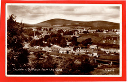 SCOTLAND  BANFFSHIRE    CRACHIE AND DUFFTOWN FROM THE EAST   RP Pu DUFFTOWN 1942 - Banffshire