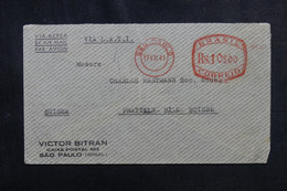 BRÉSIL - Enveloppe De Sao Paulo Pour La Suisse En 1941 Par Avion  " Lati ", Affranchissement Mécanique - L 72935 - Cartas