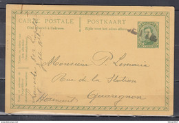 Postkaart Griffe Jette Naar Quaregnon - 1915-1920 Albert I