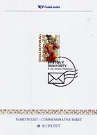 Czech Republic - 2020 - World Post Day - Postal Uniform - Commemorative Sheet With Hologram - Cartas & Documentos