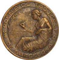 ESPAÑA. MEDALLA PREMIO DE LA ACADEMIA DE TAQUIGRAFIA DE BARCELONA. 1.947. ESPAGNE. SPAIN MEDAL - Profesionales/De Sociedad