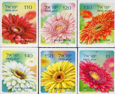 Israel - 2020 - Gerbera Flowers - Mint Self-adhesive Definitive Stamp Set - Ungebraucht (ohne Tabs)