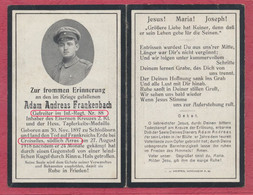 Croisilles Arras - Carte Mortuaire D'un S-Off. Allemd Croix De Fer 2 Kl. Du 88 Inft. Regt. Tombé 27/8/18  Guerre 14-18 - Croisilles