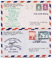 Ireland Airmail 1946 Pan Am First Flight Shannon To Vienna, Covers Flown Both Ways with PAA Cachets - Luftpost