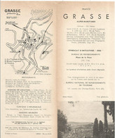 Dépliant Touristique , GRASSE , 4 Pages. 2 Scans   , Frais Fr 1.45 E - Advertising