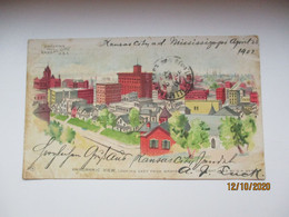 PANORAMIC VIEW LOOKING EAST FROM BROADWAY KANSAS CITY 1902 TO RUSSIA  , OLD POSTCARD  0 - Kansas City – Missouri