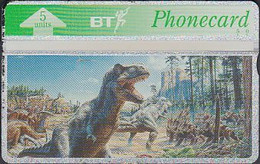 UK Bto 067 Dinosaur Scene (2) Mint - BT Overseas Issues
